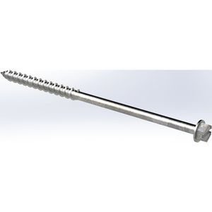 Parafuso para Fixação em Madeira - Trapezoidal - M6 X 125MM SEXT. 5/16