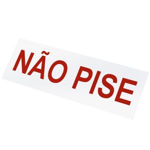Adesivo de Vinil Transparente escrito "Não Pise" - 210x74mm