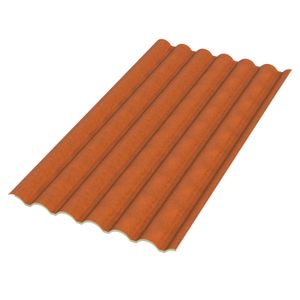 Telha Ondulada Térmica Semi-Sanduíche Terracota – núcleo em PIR 15 mm