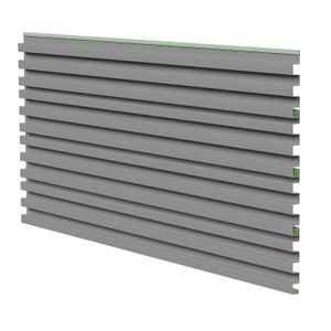 Painel Ripado Metálico Lystra, cor CINZA PLATINA - Kit com 5,90M²