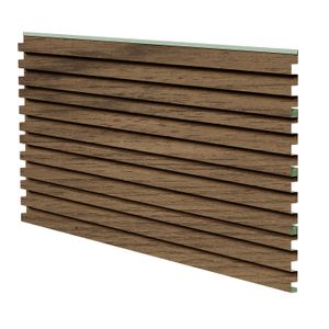 Painel Ripado Metálico Lystra, cor  FREIJÓ SHADOW - Kit com  5,90M²
