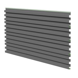 Painel Ripado Metálico Lystra, cor CINZA TITÂNIO - Kit com 5,90M²
