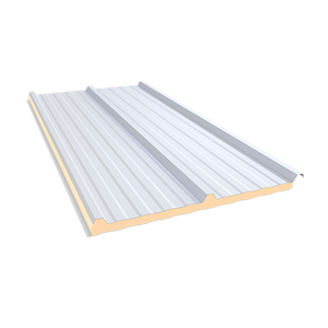 Isotelha Trapezoidal Térmica Sanduíche Branco Neve – núcleo em PIR 50 mm