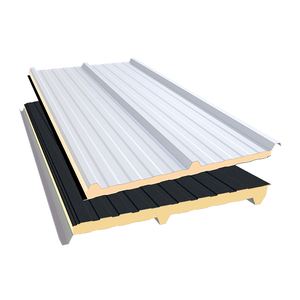 Isotelha Trapezoidal Térmica com Forro Preto – núcleo em PIR 20 mm