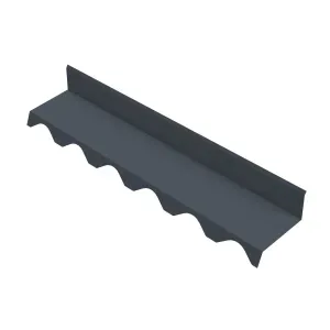 Rufo Superior Dentado para Isotelha Colonial Crinkle Cinza Ardósia – Peça com 1 metro